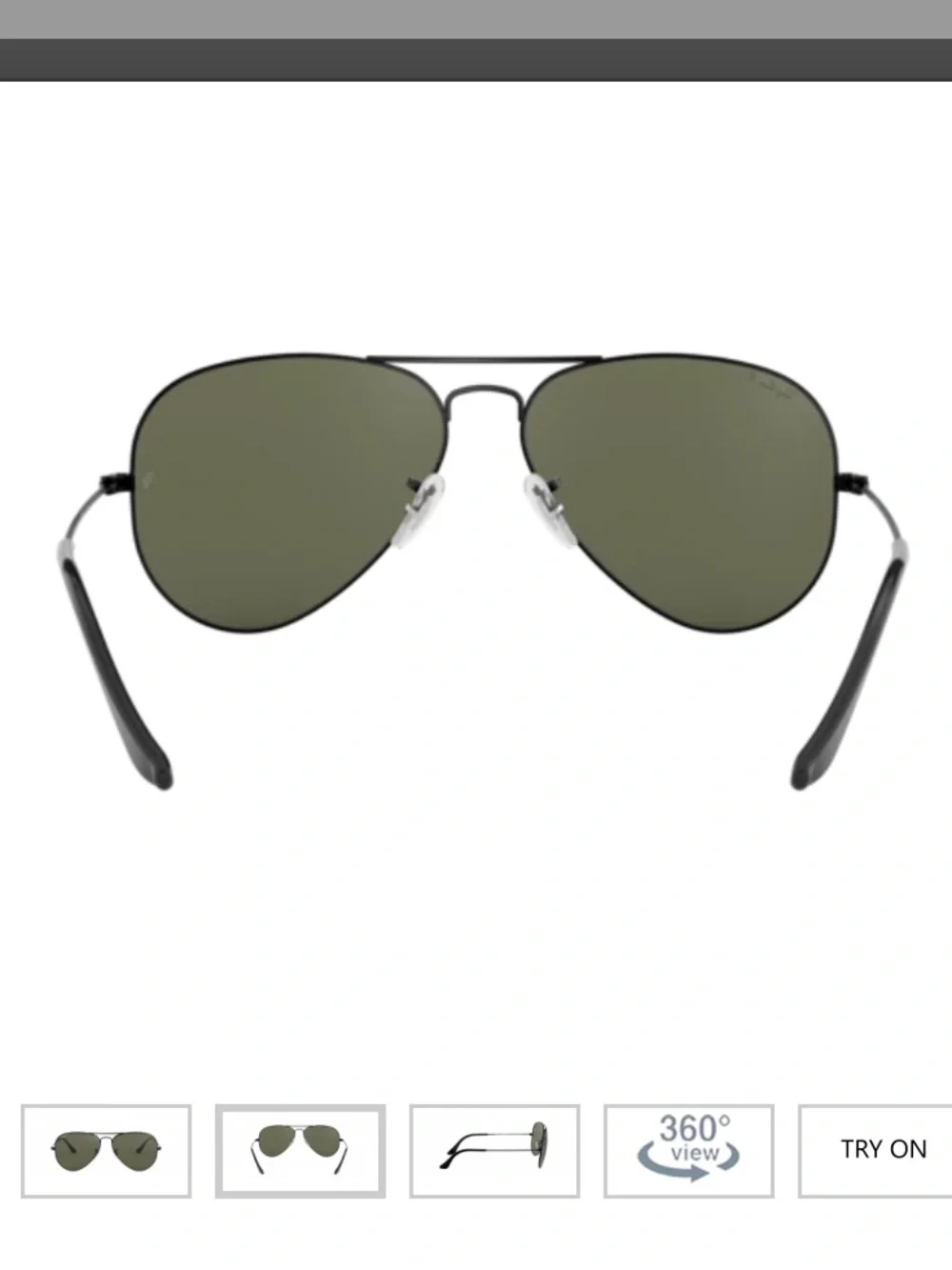 Ray-Ban Black large aviator Sunglasses with G-15 Lenses